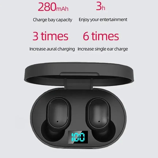 E6S TWS Wireless Bluetooth Earphones with Mic