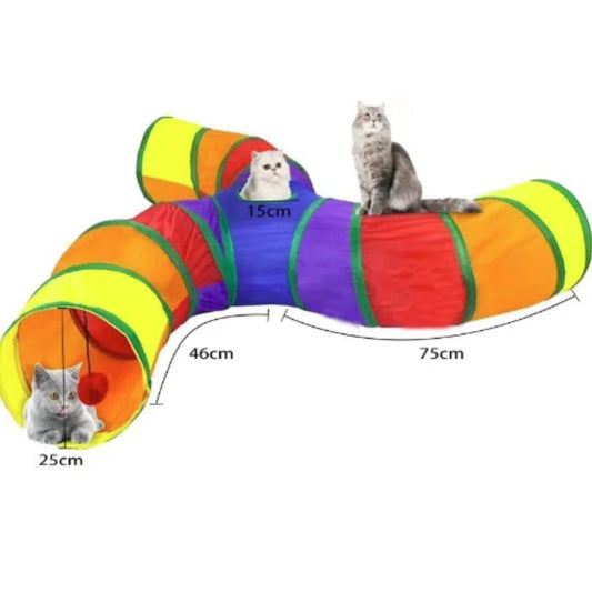 Foldable Cat Tunnel Toy – Interactive Pet Play Tube