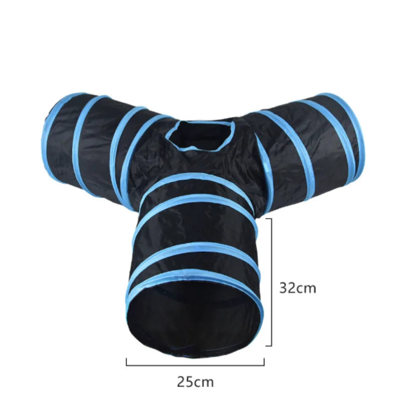 Foldable Cat Tunnel Toy – Interactive Pet Play Tube