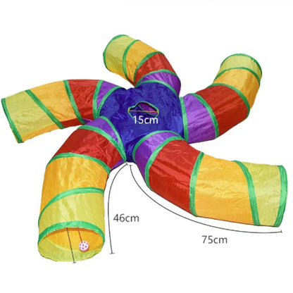 Foldable Cat Tunnel Toy – Interactive Pet Play Tube