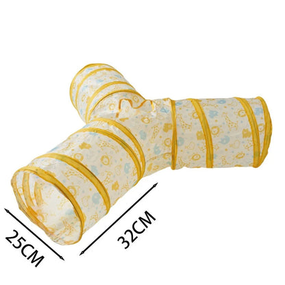 Foldable Cat Tunnel Toy – Interactive Pet Play Tube