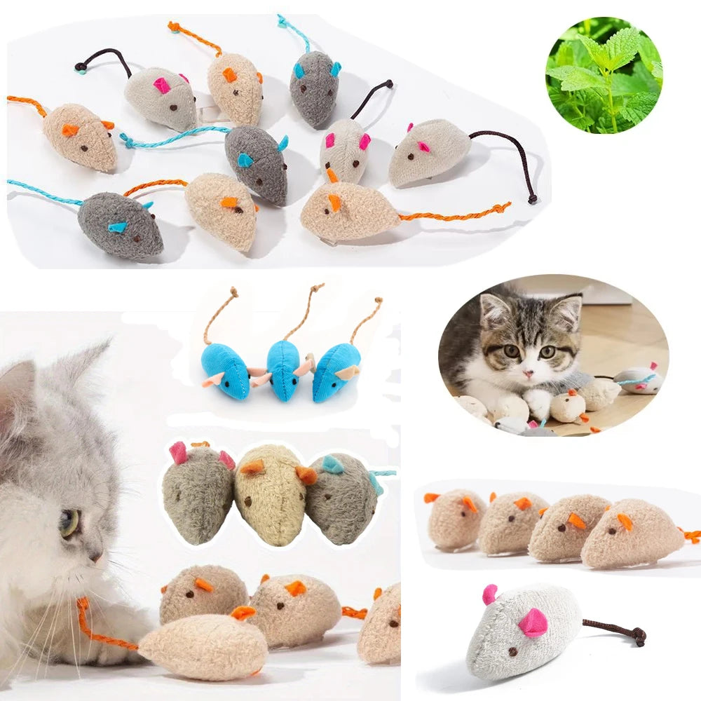 Catnip Rattle Mouse Toys for Cats - 3-200 Pcs