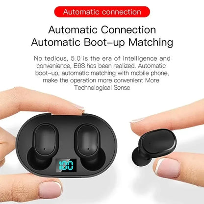 E6S TWS Wireless Bluetooth Earphones with Mic