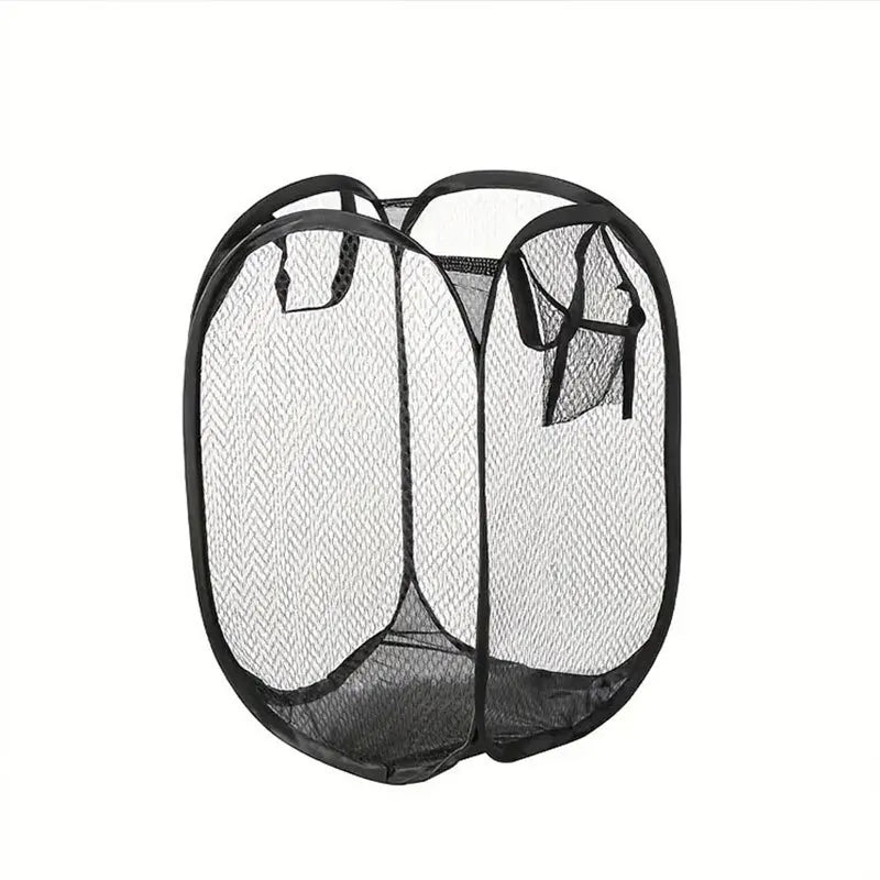 Foldable Mesh Pop-Up Laundry Basket – Large Capacity