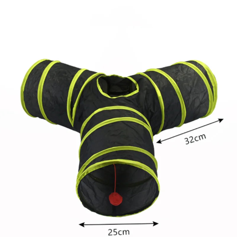 Foldable Cat Tunnel Toy – Interactive Pet Play Tube